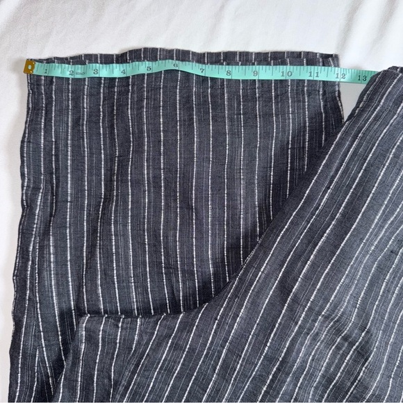 Eileen Fisher Organic Linen Crop Ankle Wide Leg Pants Women's XL Beach Strips - Picture 3 of 15